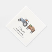 Rustic Boerderij Tractor Teddy Bear Baby shower Servet (Hoek)