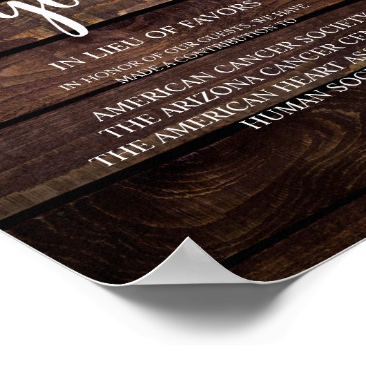 Rustic Boerderij Wood, weddenschap, bijdrage Poster (Hoek)