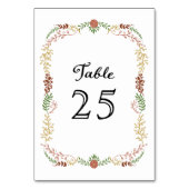 Rustic Bohemian Autumn Floral Wreath Wedding Kaart (Achterkant)