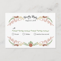 Rustic Bohemian Autumn Floral Wreath Wedding