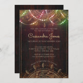 Rustic Bohemian Birthday Uitnodiging (Voorkant / Achterkant)