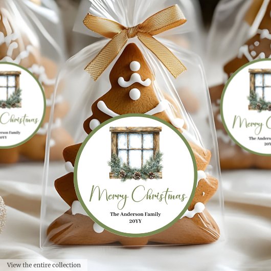 Rustic Bohemian Botanical Holiday Gift Stickers