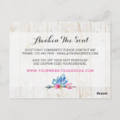 Rustic Bohemian Crystal Pareltjes & Arrow Dank u Briefkaart (Achterkant)