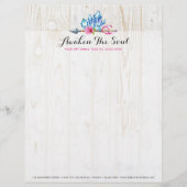 Rustic Bohemian Crystal Pareltjes & Arrow Waterver Briefhoofd (Voorkant)