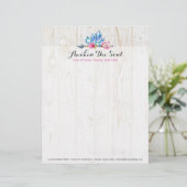 Rustic Bohemian Crystal Pareltjes & Arrow Waterver Briefhoofd (Staand voorkant)