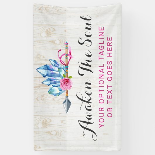 Rustic Bohemian Crystal Pareltjes & Arrow Waterver Spandoek (Verticaal)