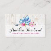 Rustic Bohemian Crystal Pareltjes & Arrow Waterver Visitekaartje (Voorkant)