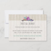 Rustic Bohemian Crystals & Arrow Waterverf Wood Aankondiging (Achterkant)