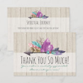 Rustic Bohemian Crystals & Arrow Waterverf Wood Aankondiging (Voorkant / Achterkant)