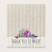 Rustic Bohemian Crystals & Arrow Wood Dank u Kaart (Buitenkant ongevouwen)