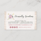 Rustic Bohemian Floral Arrows Boho Social Media Visitekaartje (Achterkant)