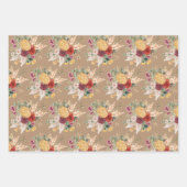 Rustic Bohemian Flowers Pampas Greenery Inpakpapier Vel (Voorkant 3)