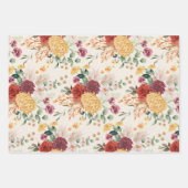 Rustic Bohemian Flowers Pampas Greenery Inpakpapier Vel (Voorkant 2)
