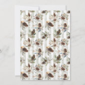 Rustic Bohemian Pine Wreath Holiday Dinner Card Kaart (Achterkant)