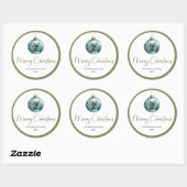 Rustic Bohemian Simple Christmas Round Gift Labels (Vel)