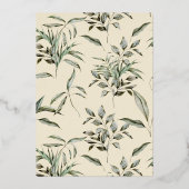 Rustic Bohemian Waterverf Greenery Lijst Wedding Folie Uitnodiging (Achterkant)