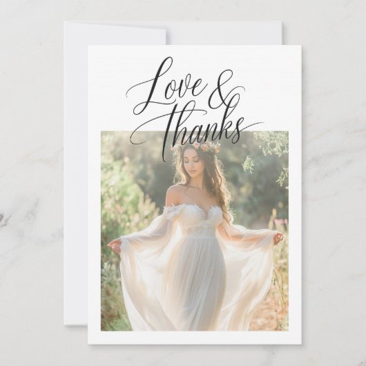 Rustic Boho 2 Foto Liefde & Bedankt Vrijgezellenfe (Voorkant)