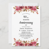 Rustic Boho 50ste Jubileum Uitnodiging (Voorkant)