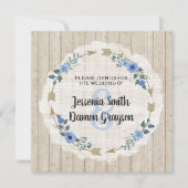 Rustic Boho Arrows & Floral Wedding Invitation Kaart (Voorkant)