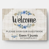 Rustic Boho Arrows & Floral Wedding Welcome Sign Fotoplaat (voorkant)