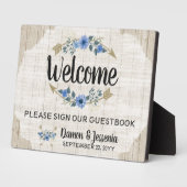 Rustic Boho Arrows & Floral Wedding Welcome Sign Fotoplaat (Zijkant)