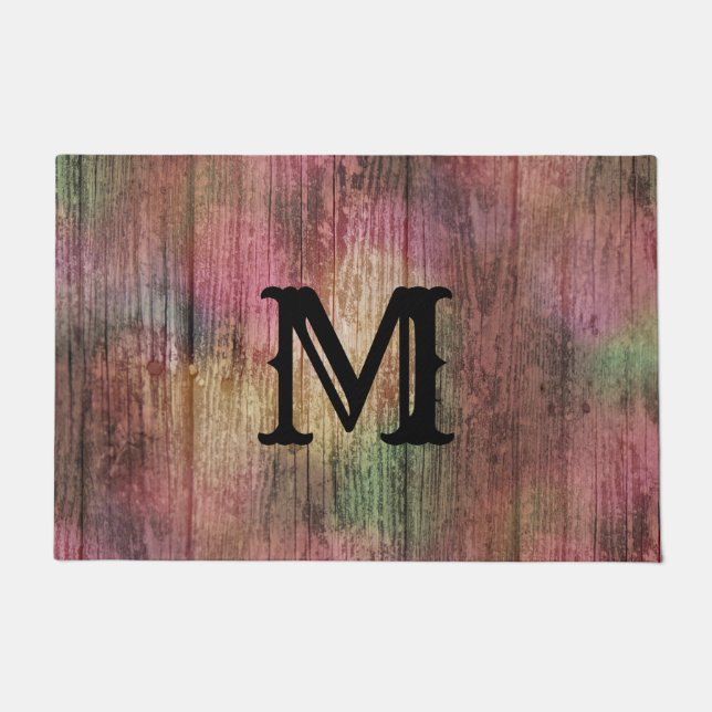 Rustic Boho  Autumn Cranberry Sage Colors Deurmat (Voorkant)