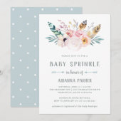 Rustic Boho Baby Sprinkle Kaart (Voorkant / Achterkant)
