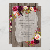 Rustic Boho Barn Wood brutaliteit Kaart (Voorkant / Achterkant)