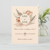 Rustic Boho Bewaar de datum Save The Date (Staand voorkant)