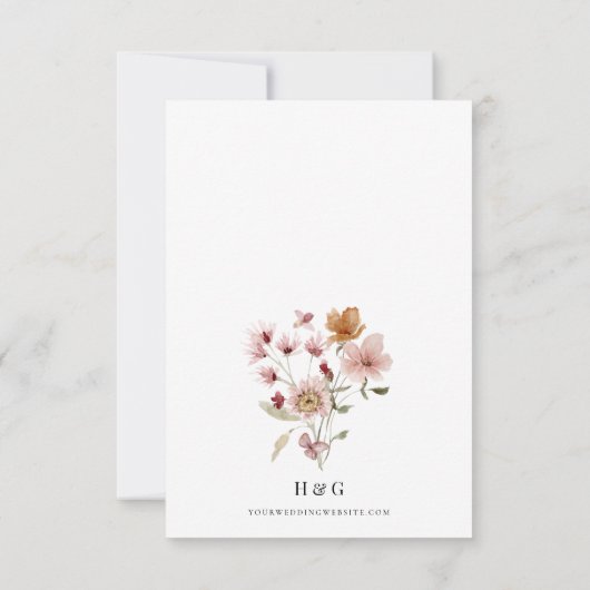 Rustic Boho bewaart de Kaart Datum (Achterkant)