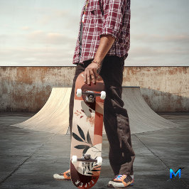 Rustic Boho - Biologische minimalistische botanisc Persoonlijk Skateboard