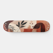 Rustic Boho - Biologische minimalistische botanisc Persoonlijk Skateboard (Horizontaal)