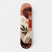 Rustic Boho - Biologische minimalistische botanisc Persoonlijk Skateboard (Voorkant)