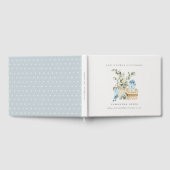Rustic Boho Blue Nursery Foliage Boy Baby shower Gastenboek (Volledig)
