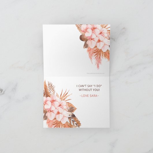 Rustic Boho Blush Pampas zal je zijn (Binnen)