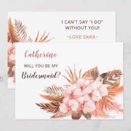 Rustic Boho Blush Pampas zal je zijn Kaart