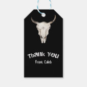 Rustic Boho Bohemian Koe Bull Birthday Party Favor Cadeaulabel (Voorkant)