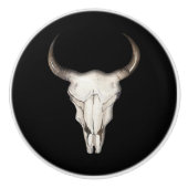 Rustic Boho Bohemian Koe Bull Western land Keramische Knop (Voorkant)