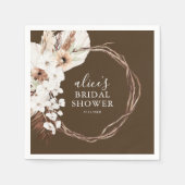 Rustic Boho Botanical Bridal Shower Servet (Voorkant)
