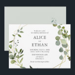 Rustic Boho Botanical Greenery Wedding Kaart<br><div class="desc">De huwelijksuitnodiging kenmerkt de moderne waterverf groen.</div>