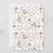Rustic Boho Botanical White Grey Vrijgezellenfeest Kaart (Achterkant)