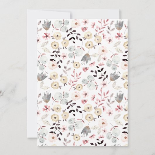 Rustic Boho Botanical White Grey Vrijgezellenfeest Kaart (Achterkant)