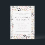 Rustic Boho Botanical White Grey Vrijgezellenfeest Kaart<br><div class="desc">Deze stijlvolle bruiddoucheuitnodiging is voorzien van een roesterig boho botanisch bloemontwerp in wit,  grijs en stoffig roze. Bewerk eenvoudig de tekst om deze aan te passen voor uw gebeurtenis.</div>