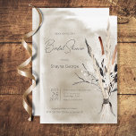 Rustic Boho Bouquet Modern Vrijgezellenfeest Invit Kaart<br><div class="desc">Dit ontwerp is voorzien van een eenvoudige grijsbruine waterverf-welkomstachtergrond met een roestkleurige boho-bouquet van bruine,  zwarte,  geelbruine en grijze grijsgrijswaardes en kattenstaarten verbonden met een zwart lint. Ideaal voor herfst,  maar mooi in elk seizoen! Creëer door Simply Farmhouse Press.</div>