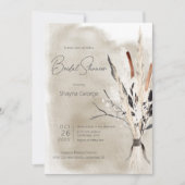 Rustic Boho Bouquet Modern Vrijgezellenfeest Invit Kaart (Voorkant)