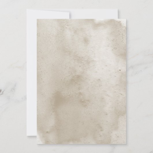 Rustic Boho Bouquet Modern Wedding Invitation Kaart (Achterkant)