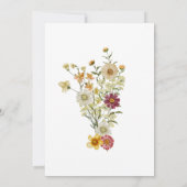 Rustic Boho Bourgondië Wildflower Baby shower Kaart (Achterkant)