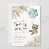 Rustic Boho Boy Beer Baby shower Uitnodiging (Voorkant)