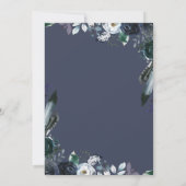 Rustic Boho Boy Blue Floral Baby shower Kaart (Achterkant)