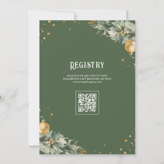 Rustic Boho Boy Winter Christmas Baby shower Kaart (Achterkant)